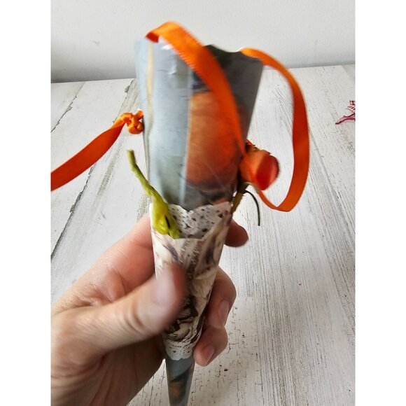 Victoria and cornucopia flower orange paper girl cat‎ decor ribbon - Picture 5 of 6